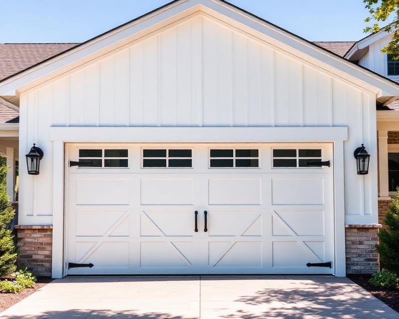 Beautiful farmhouse style garage door installed by Garage Door Lattimore